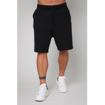 Pantaloni scurti de trening din bumbac cu snur pentru ajustare