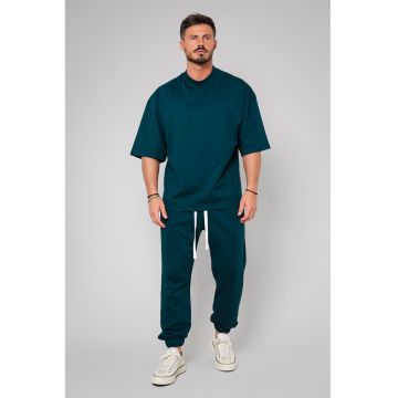 Set de pantaloni de trening si tricou cu maneci cazute