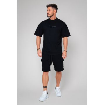 Set de tricou de bumbac si pantaloni scurti cargo