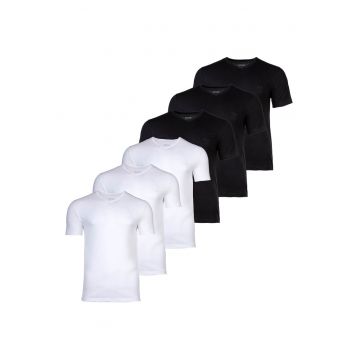 Set de tricouri cu decolteu in V - 6 piese