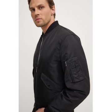 Theory geaca bomber barbati, culoarea negru, de tranzitie, N0877402