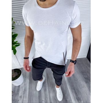 Tricou barbati alb slim fit A9713 P11-5.2