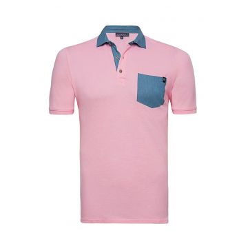 Tricou polo cu buzunar aplicat