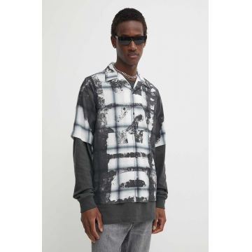 Diesel cămașă S-NABIL CAMICIA bărbați, culoarea negru, regular, A12965.0NJAE