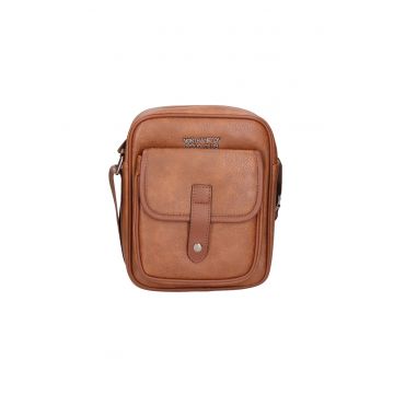 Geanta crossbody cu buzunar cu clapa