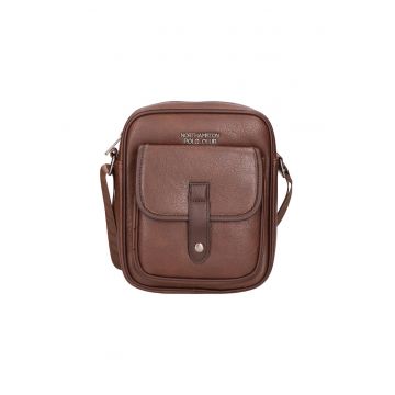 Geanta crossbody cu buzunar cu clapa