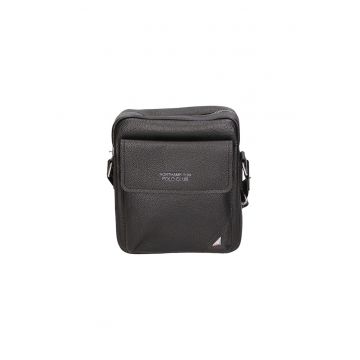 Geanta crossbody de piele ecologica cu buzunar cu clapa 24505