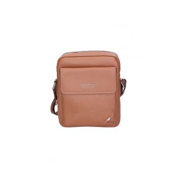 Geanta crossbody de piele ecologica cu buzunar cu clapa 24505