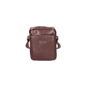 Geanta crossbody de piele ecologica cu logo