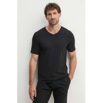 Lindbergh tricou barbati, culoarea negru, neted, 30-48001E