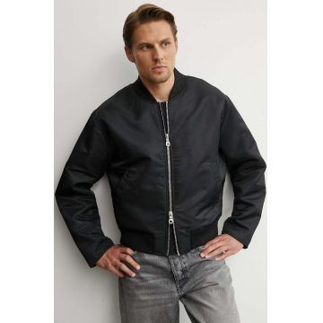 Sunflower geaca bomber barbati, culoarea negru, de tranzitie, 4140