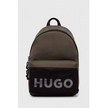 HUGO rucsac barbati, culoarea verde, mare, cu imprimeu, 50523494