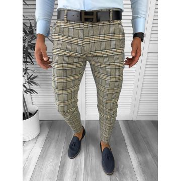 Pantaloni barbati eleganti maro 12736 B13-3.1