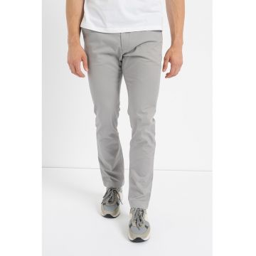 Pantaloni chino slim-fit din amestec de bumbac organic