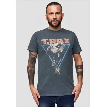 Tricou cu decolteu la baza gatului si imprimeu grafic Jurassic Park T-Rex 1993 3297