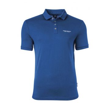 Tricou polo slim fit din bumbac cu logo discret