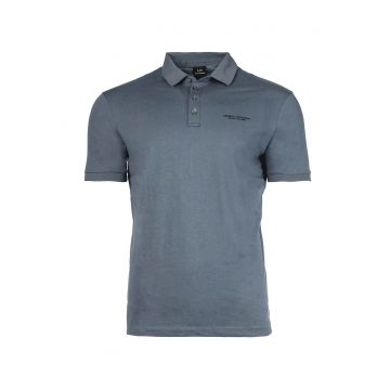 Tricou polo slim fit din bumbac cu logo discret