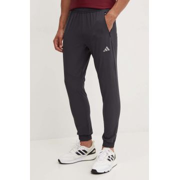 adidas pantaloni de trening culoarea gri, neted, JG1264