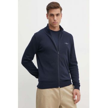 Aeronautica Militare cardigan din bumbac culoarea albastru marin, MA1510L506