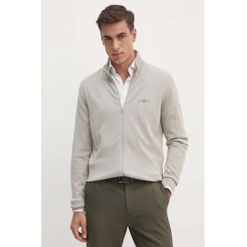 Aeronautica Militare cardigan din bumbac culoarea bej, MA1510L506