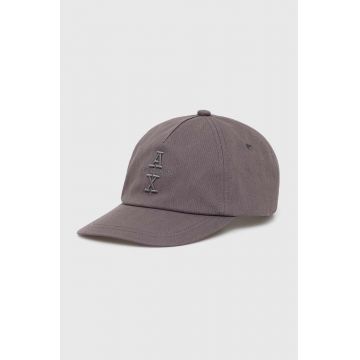 Armani Exchange șapcă de baseball din bumbac culoarea gri, cu imprimeu, 954220 4F101
