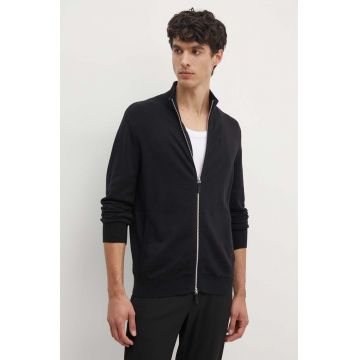 Armani Exchange cardigan din bumbac culoarea negru