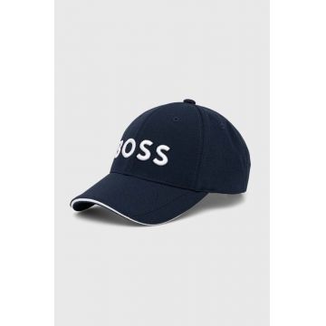 Boss Green sapca culoarea albastru marin, cu imprimeu, 50519247