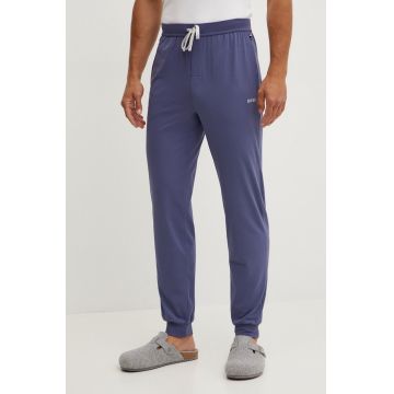 BOSS pantaloni de lounge culoarea albastru marin, neted