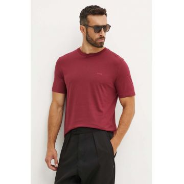 BOSS tricou din bumbac bărbați, culoarea negru, uni, 50468347