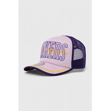 Mitchell&Ness sapca Los Angeles Lakers culoarea violet, modelator, HHSS7656-LALYYPPPPURP