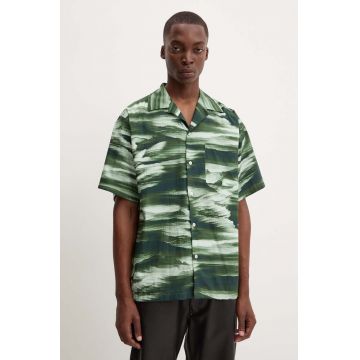 MSGM camasa din bumbac barbati, culoarea verde, regular, 3740ME12.247550