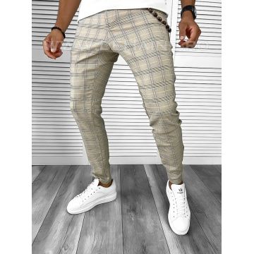 Pantaloni barbati casual regular fit in carouri A8464 P19-3.1