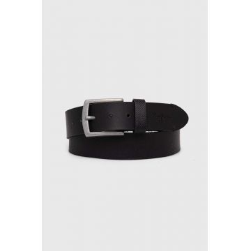 Pepe Jeans curea de piele PALMER BELT barbati, culoarea negru, PM021024