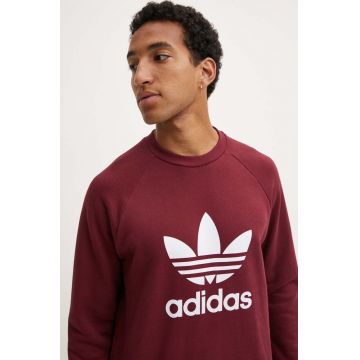 adidas Originals hanorac de bumbac bărbați, culoarea roșu, cu model IA4856-red