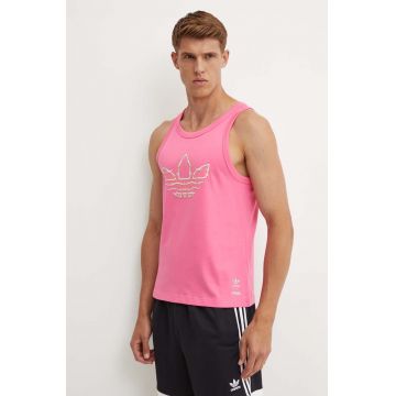 adidas Originals top din bumbac Pride culoarea roz, IZ4904