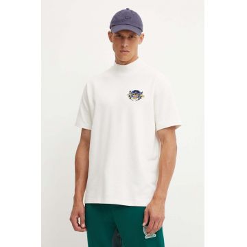 adidas Originals tricou din bumbac barbati, culoarea bej, cu imprimeu, IX6773
