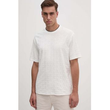 Armani Exchange tricou din bumbac barbati, culoarea alb, modelator, 6DZTLB ZJ2ZZ