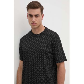 Armani Exchange tricou din bumbac barbati, culoarea negru, modelator, 8NZTCW ZJH4Z