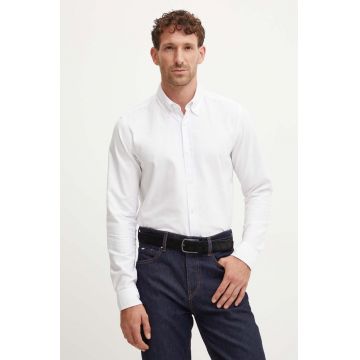 Boss Orange camasa din bumbac barbati, culoarea alb, cu guler button-down, regular, 50519707