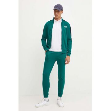 EA7 Emporio Armani trening din bumbac culoarea verde, PJVRZ.6DPV57