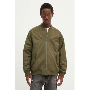 Levi's geaca bomber barbati, culoarea verde, de iarna, oversize, A4418