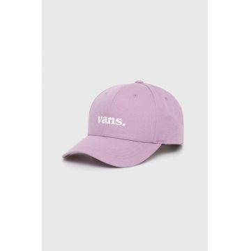 Vans șapcă de baseball din bumbac culoarea violet, cu imprimeu, VN0008P6D451