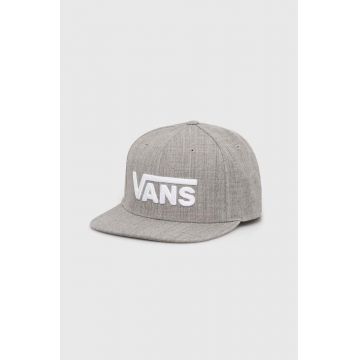 Vans șapcă din amestec de lână culoarea gri, cu imprimeu, VN0A36ORKH71