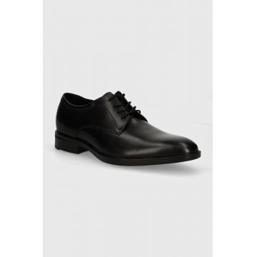 Aldo pantofi de piele KEAGAN barbati, culoarea negru, 13618295 KEAGAN