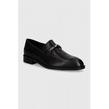 BOSS mocasini de piele Tayil barbati, culoarea negru, 50523059