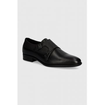 BOSS pantofi de piele Colby barbati, culoarea negru, 50523033