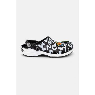 Crocs papuci Haring Classic Clog culoarea negru, 209488