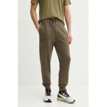 IRO pantaloni de trening din bumbac culoarea verde, neted, MP23SEYAN