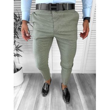 Pantaloni barbati eleganti verzi B8002 B6-5.3