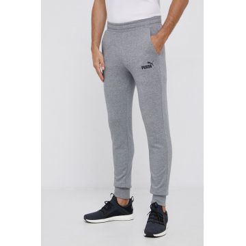 Puma Pantaloni 586749 bărbați, culoarea gri, cu imprimeu